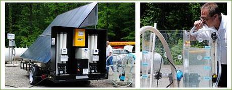 Plantas solares portátiles para desalar y purificar agua (vídeos)