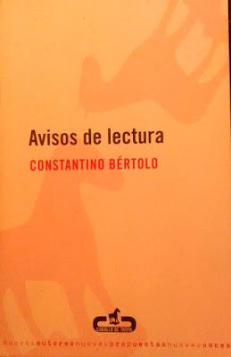 Constantino Bértolo: Avisos de lectura: