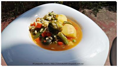 Arroz caldoso con verduras