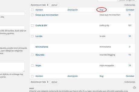 Cómo personalizar el plugin WordPress Editorial Calendar Busca el slug de cada categoría
