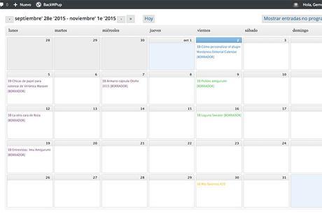 Cómo personalizar el plugin WordPress Editorial Calendar Así quedan las categorías una vez modificadas