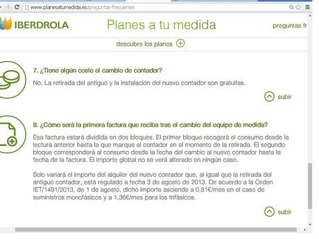 Como funciona la nueva factura de la luz. Iberdrola. Preguntas frecuentes