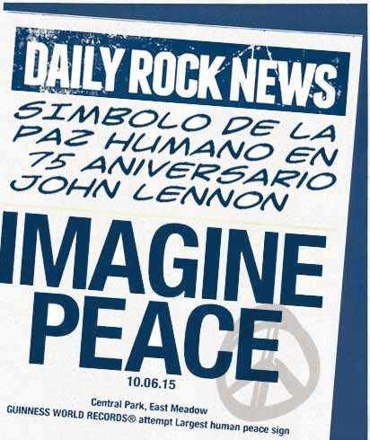 Signo de la paz humano Central Park John Lennon