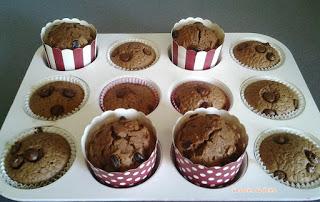 Magdalenas de chocolate y café