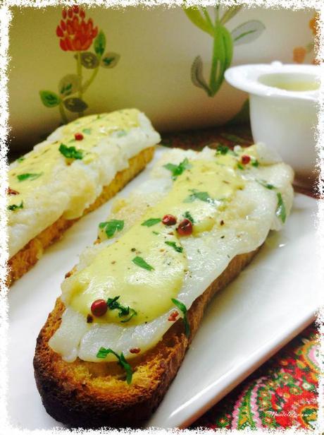 Tosta de lenguado con salsa suprema Tosta de lenguado con salsa suprema 6