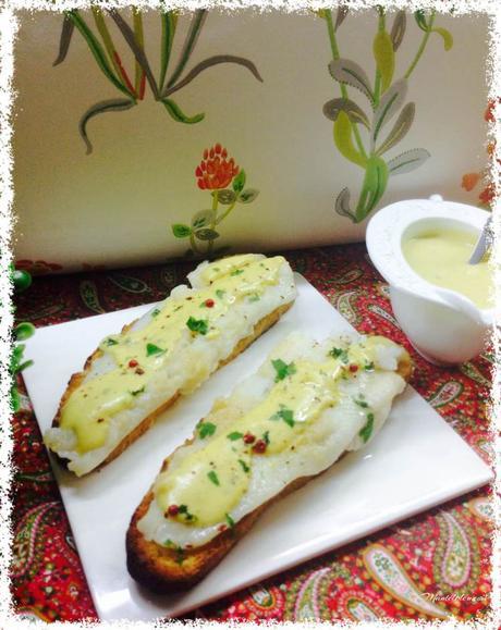 Tosta de lenguado con salsa suprema Tosta de lenguado con salsa suprema 3