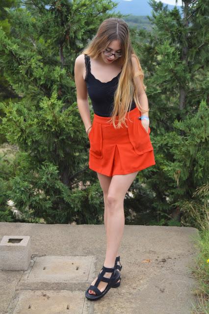 ORANGE SKIRT.