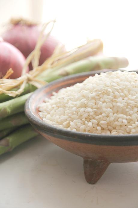 receta; risotto de espárragos y limón
