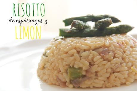 receta; risotto de espárragos y limón