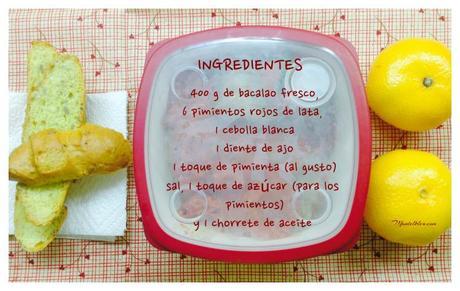 Bacalao con crema de pimientos Ingredientes