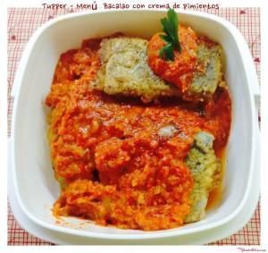 Bacalao con crema de pimientos Tupper-menú