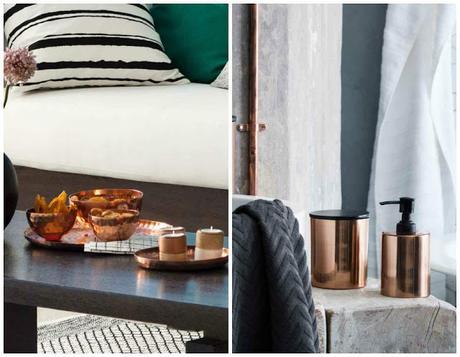 Mármol y cobre imprescindibles en la decoración.