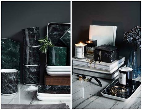 Mármol y cobre imprescindibles en la decoración.