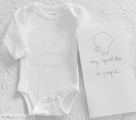 customizar bodys de bebes diy body bebe soy igualita a papa