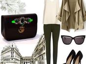 Bolso joya pedrería verde negro