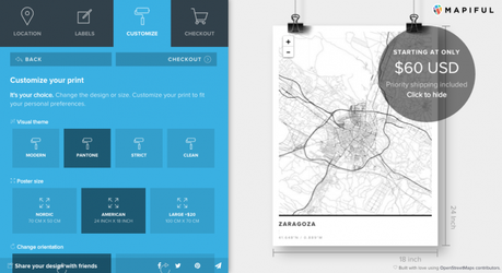 Mapiful. Customized maps