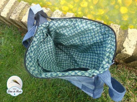 Bolso vaquero de retales.