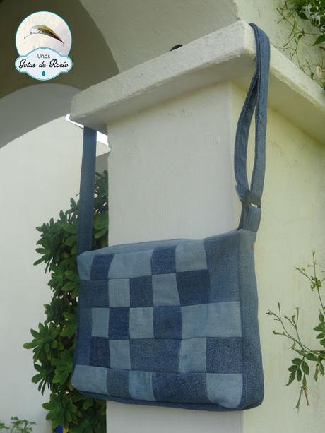 Bolso vaquero de retales.