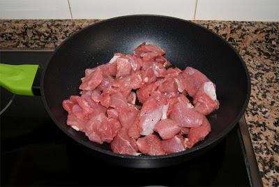 receta de pavo con pimientos al curry paso 1