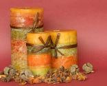 Decoración de otoño: velas