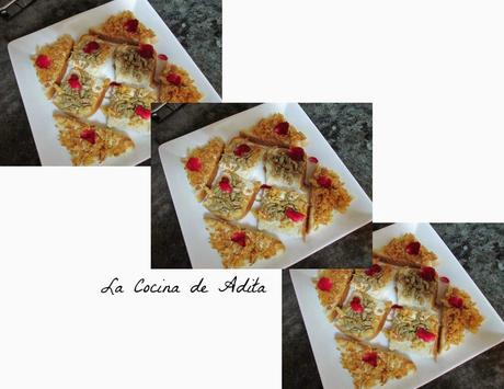 Canapes, con crujientes de cebollas y pipas