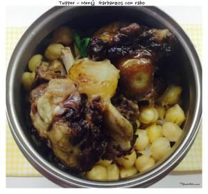 Garbanzos con rabo etiqueta