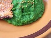Salmón puré arvejas