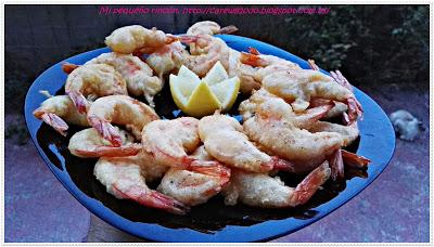 Langostinos en tempura