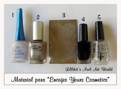 Encajes en mis uñas con Corset in Heels de Yours Cosmetics :-)