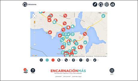 Nuevos retos analógicos y digitales de la plataforma Local-in Plataforma Local In, para el proyecto Encarnación Más, vista mapa