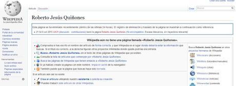 Wikipedia y Roberto Jesus