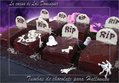 Tumbas de chocolate para Halloween