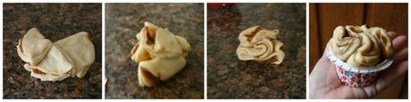 formar flores de pan