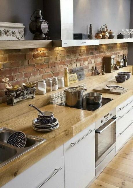 Deco: Cocinas nórdicas con detalles de madera rústica