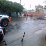 Lluvia y granizo provocan caos y caida de árboles en San Luis Potosí