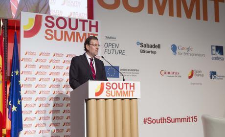 Mariano Rajoy, presidente del gobierno, durante su intervención en South Summit