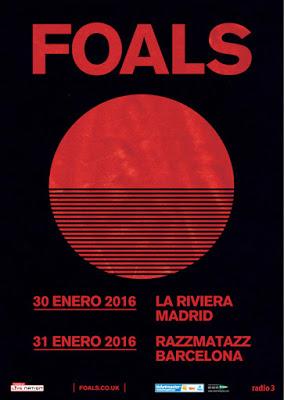 Foals en enero de 2016 en Madrid y Barcelona