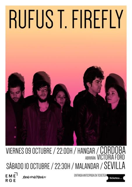 RUFUS T. FIREFLY MAÑANA EN CÓRDOBA Y EL SÁBADO EN SEVILLA!