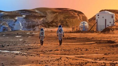 La primera estación marciana sería construida por robots, que serían controlados a distancia por humanos. Cortesía: NASA