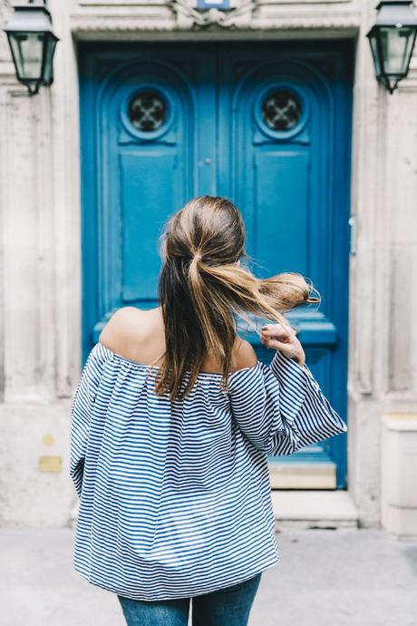 Ldies_in_Levis-Serie_700-Denim-Espadrilles-Off_The_Shoulder_top-Tita_Madrid_Bag-Yellow-Outfit-Paris-711_Skinny_Jeans-7