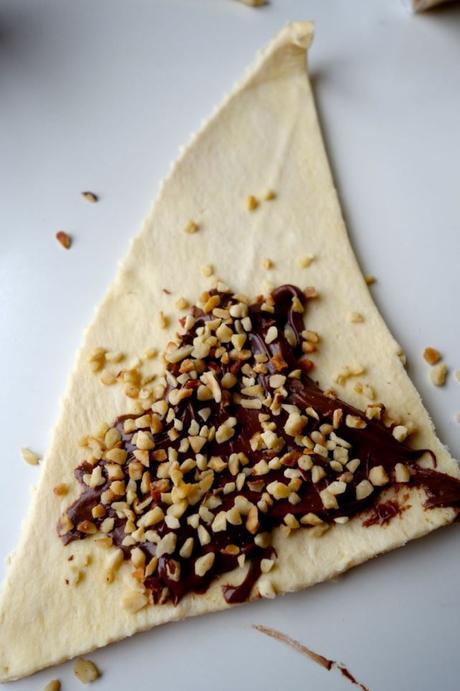 receta riquisima: sencillos croissants de nutella