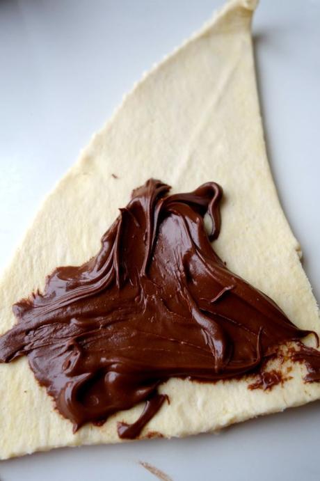 receta riquisima: sencillos croissants de nutella