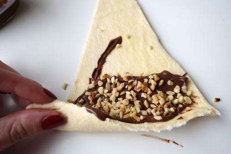 receta riquisima: sencillos croissants de nutella