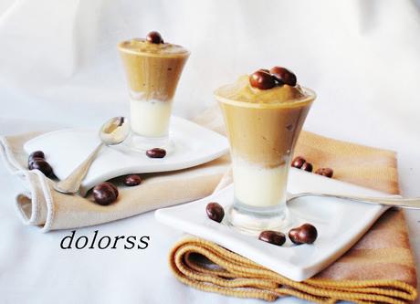 Cortado de crema de café con leche condensada