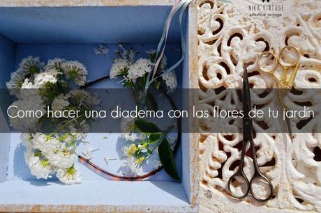 diadema de flores, adorno floral, diy, diadema romántica, hazlo tu mismo, Frida Khalo, diadema flores blancas