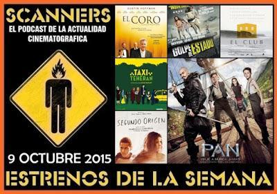 Estrenos de la Semana 9 de Octubre de 2015 por el Podcast Scanners