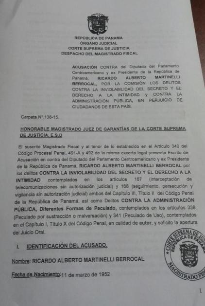 Solicitan a la Interpol alerta azul contra Martinelli acusado de pinchazos