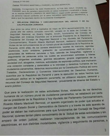 Solicitan a la Interpol alerta azul contra Martinelli acusado de pinchazos