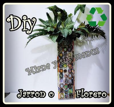 Diy... Reciclaje... Jarron realizado con revistas...