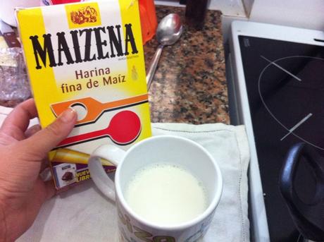 Crema de leche y maizena